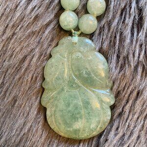 Vintage Green Jade Necklace